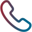 Stylized telephone icon in gradient